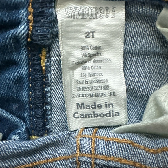 Gymboree Blue Jeans with Pink Star and Moon Embroidery size 2T - Picture 5 of 6